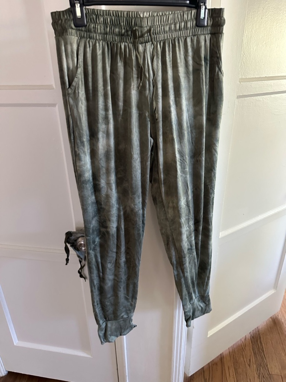 Women's Olive Tie-Dye Jogger Pants/PJs- Casual Comfort